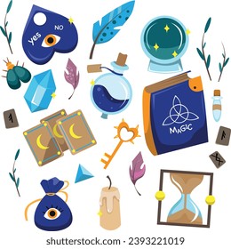 witches' potion tarot cardboard attributes 