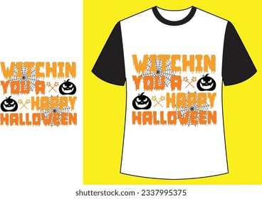 Witchin you a happy Halloween halloween t shirt.