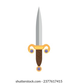 Witch's athame on white background