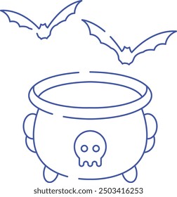 Witch's Brew Illustration or Icon for Halloween and Spooky-Themed Designs