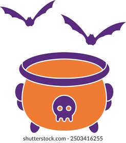 Witch's Brew Illustration or Icon for Halloween and Spooky-Themed Designs