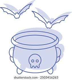 Witch's Brew Illustration or Icon for Halloween and Spooky-Themed Designs