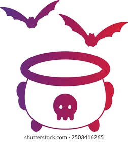 Witch's Brew Illustration or Icon for Halloween and Spooky-Themed Designs