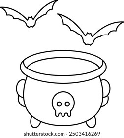 Witch's Brew Illustration or Icon for Halloween and Spooky-Themed Designs