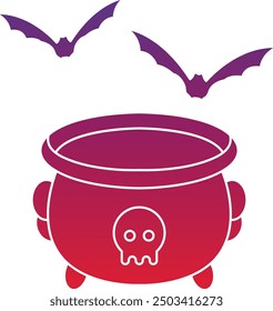 Witch's Brew Illustration or Icon for Halloween and Spooky-Themed Designs