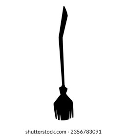 Vector de icono de escoba de bruja. Signo de ilustración de la sala. Símbolo de bruja. Logo de Halloween.