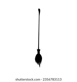 Witch's broom icon vector. Broom illustration sign. Witch symbol. Halloween logo.