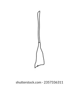 Witch's broom icon vector. Broom illustration sign. Witch symbol. Halloween logo.