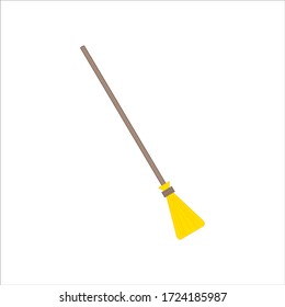 Witch's broom. illustration for web and mobile design.