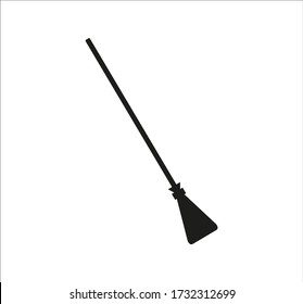 Witch's broom. illustration for web and mobile design.