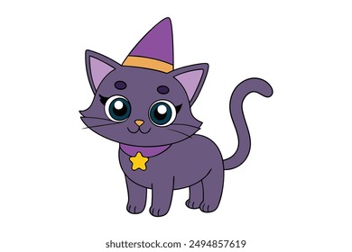 Witchs Cat Halloween Mystical Companion