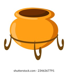 witch's cauldron hallowen vector illustration.