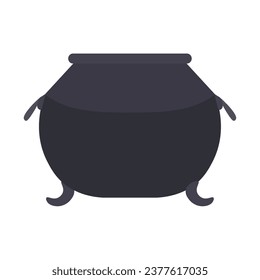 Witch's cauldron on white background