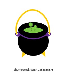 witch's cauldron with potion vector image