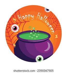 witch's cauldron vector perfect for halloween