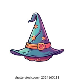 Witchs hat design illustration isolated