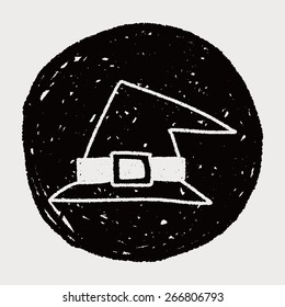 witch's hat doodle drawing