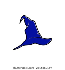 Witch's hat icon isolated on white background. Vector illustration.