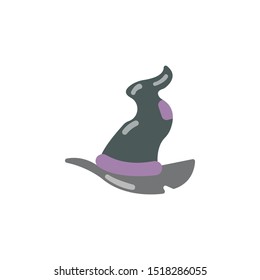 witch's hat icon vector cartoon helloween
