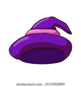 Witch's hat on white background. Vector illustration.