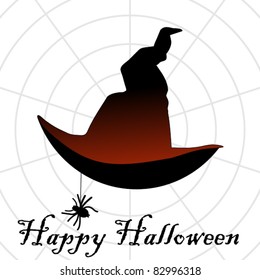witch's hat with spider