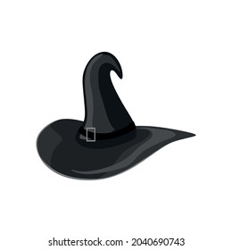 The witch's hat. Vector cartoon illustration.