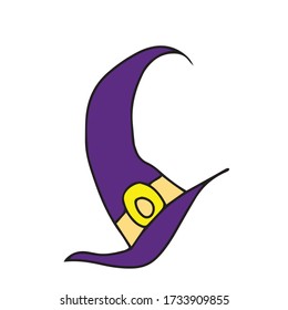 A witch's hat Vector design for postcards and banners.Halloween. holiday