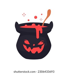 Witch's Poison Cauldron. Scary Devil's Cauldron Halloween Decoration