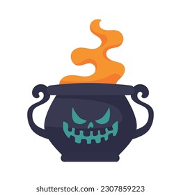 Witch's Poison Cauldron. Scary Devil's Cauldron Halloween Decoration