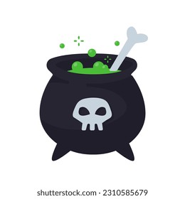 Witch's Poison Cauldron. Scary Devil's Cauldron Halloween Decoration