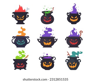 Witch's Poison Cauldron. Scary Devil's Cauldron Halloween Decoration