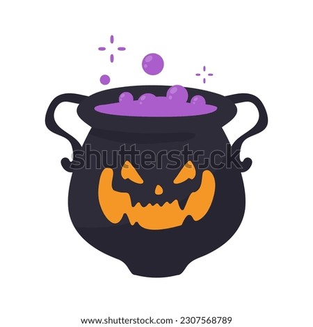 Witch's Poison Cauldron. Scary Devil's Cauldron Halloween Decoration
