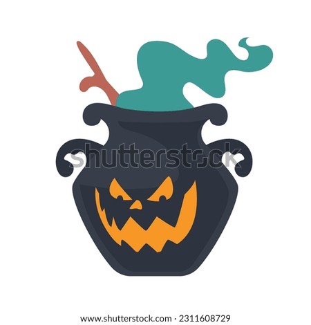 Witch's Poison Cauldron. Scary Devil's Cauldron Halloween Decoration