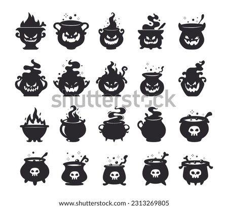 Witch's Poison Cauldron. Scary Devil's Cauldron Halloween Decoration