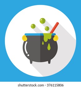 Witch's pot flat icon