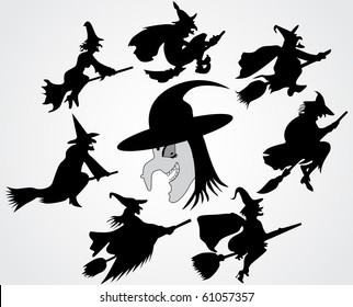 Witch's silhouette