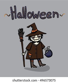 Witch/vector illustration