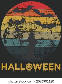 Witchy Bat Halloween. Halloween Background