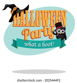 Witchy Halloween Party design. EPS 10 vector, grouped for easy editing. No open shapes or paths.
