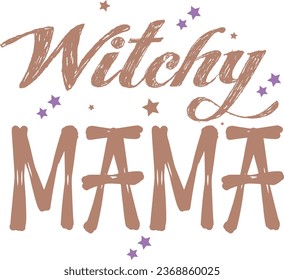 Witchy Mama-Halloween t-shirt design with vector.