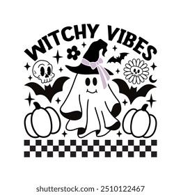 Witchy Vibes Camiseta de diseño retro