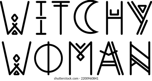 Witchy Woman - Occult Letters Lettering