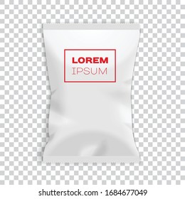Kunststoffverpackung aus weißem und schwarzem Kartoffelchips