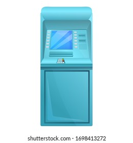 Withdraw atm machine icon. Cartoon of withdraw atm machine vector icon for web design isolated on white background