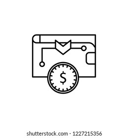 withdraw, block chain icon. Element of block chain icon for mobile concept and web apps. Thin line withdraw, block chain icon can be used for web and mobile
