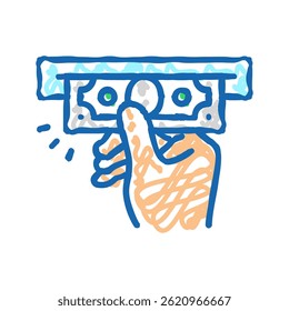 Retirar Vector de dibujo de icono de doodle. Retirar signo. Ilustración de símbolo aislado
