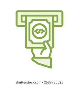 Retirar icono de línea de duotono, Vector, píxel perfecto, archivo de ilustrador  