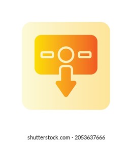 icono de degradado de retiro aislado en fondo blanco
