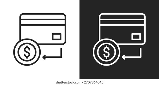 Icono De Retiro En Estilo De Línea En Blanco Y Negro