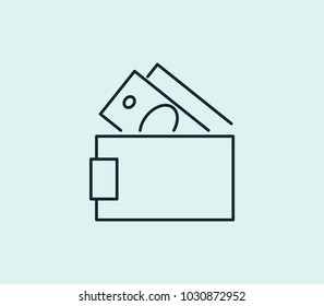 Withdraw icon line isolated on clean background. Withdraw icon concept drawing icon line in modern style. Vector illustration for your web site mobile logo app UI design.